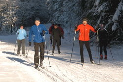 Schlittschuhläufer, Schneeschuhwanderer, Eisstocksportler, Rodler  und Winterwanderer